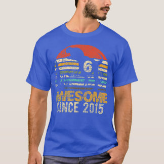 6e födelsedag: sex år gamla pojkbarn sedan t shirt
