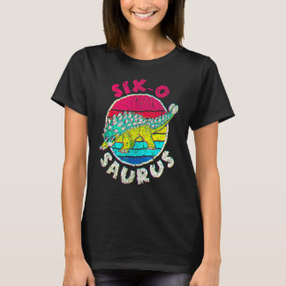 6e födelsedag sex O Saurus I Ankylosaurus I-familj T Shirt