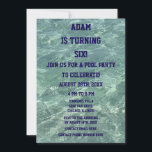 6e födelsedag Sjätte Bassäng Party-stranden Vatten Inbjudningar<br><div class="desc">Utskriven med bakgrundsbild av konst vatten-bakgrund och textmallar för personlig som du kan redigera och anpassa! Du kan också ändra åldersmallen om du vill fira en annan åldersfödelsedag!</div>