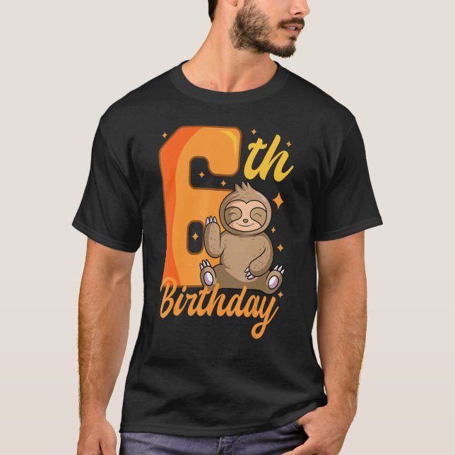 6e födelsedag Tema 6 Bag Party Firande T Shirt (Framsida)