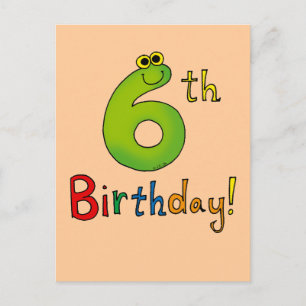 6e födelsedag! vykort