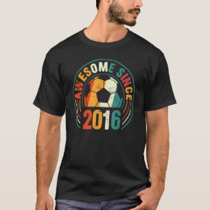 6e Födelsedagsfest 6 år gammal fotboll i Fantastis T Shirt