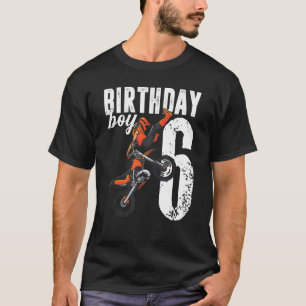 6e Födelsedagsfest för 6 år gammal Dirt Bike M T Shirt