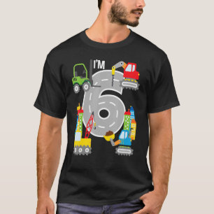 6e Födelsedagsfest I är 6 år gammal Lastbil-födels T Shirt