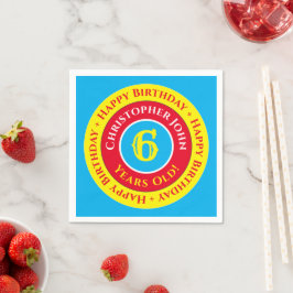 6e Födelsedagsfest Pappra blöjor Pappersservett