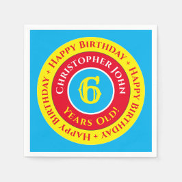 6e Födelsedagsfest Pappra blöjor Pappersservett