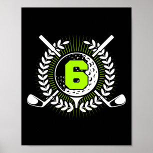 6e Födelsedagsfest Sport - 6 år gammal För barn Poster