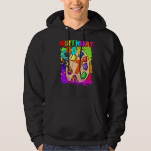 6e, födelsedagsmålning B Dag 6 år gammal Party Hoodie