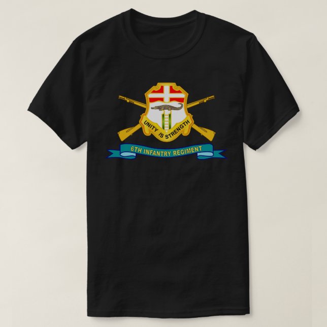 6e infanteriregim DUI w Br Ribbon X T Shirt (Design framsida)