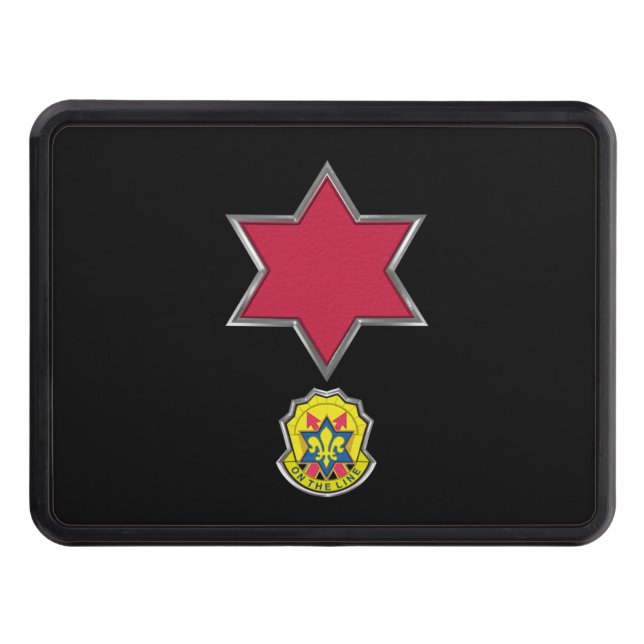 6e Infantry Division Red Star Patch Hitch Cover Dragkroksskydd (Framsidan)