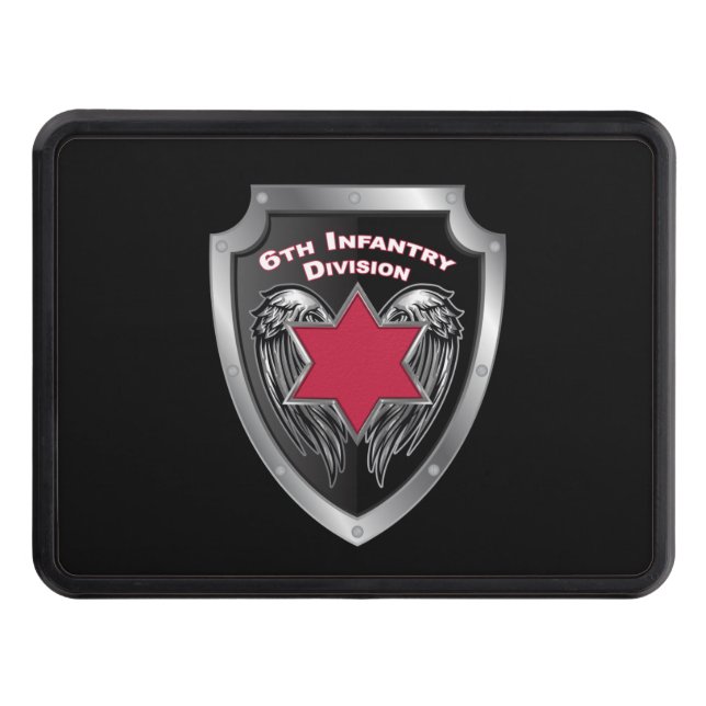 6e Infantry Division Red Star Shield Hitch Cover Dragkroksskydd (Framsidan)