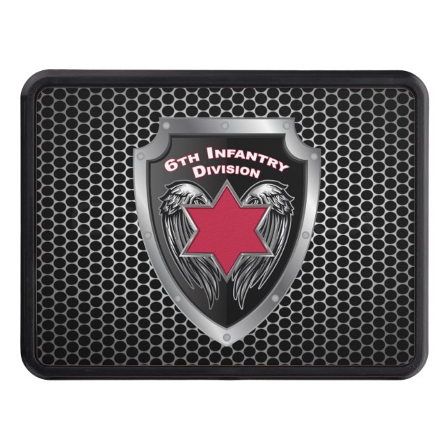 6e Infantry Division Red Star Shield Hitch Cover Dragkroksskydd (Framsidan)