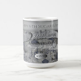 6e Järn och Bröllop-årsdagen för sockeraffären Mug Kaffemugg