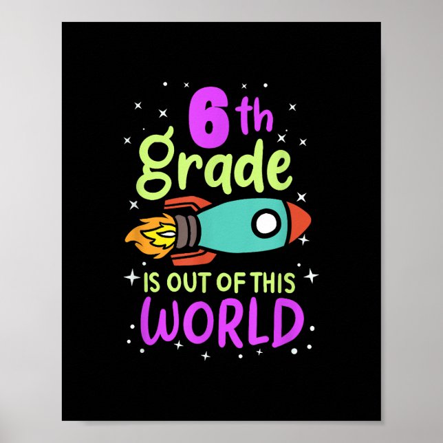 6e Klass är ute ur denna världsomspännande raketko Poster (Framsidan)