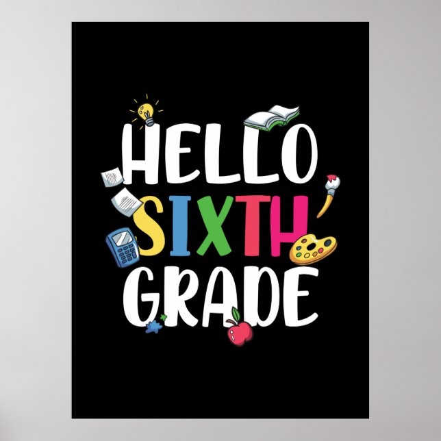 6e Klass Lärare Hej 6e Klass Poster (Framsidan)