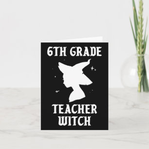 6e Klass Lärare Witch Funny Halloween Costume Sc Kort