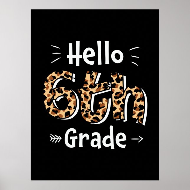 6e Klass Lärares Hej sjätte Klass Poster (Framsidan)