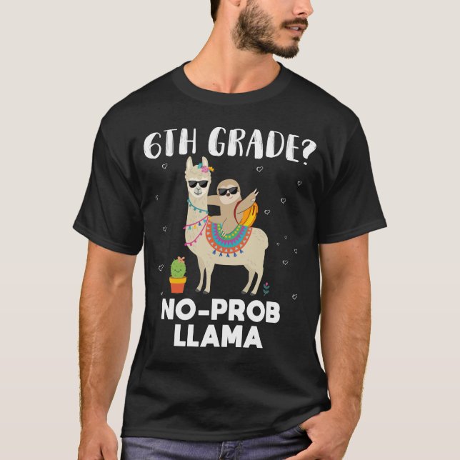 6e klass no prob llama t shirt (Framsida)