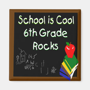 6e Klass School är Coola Chalk Board Magnet