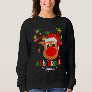 6e Klass Squad Play Reindeer Santa Hat Teacher C T Shirt