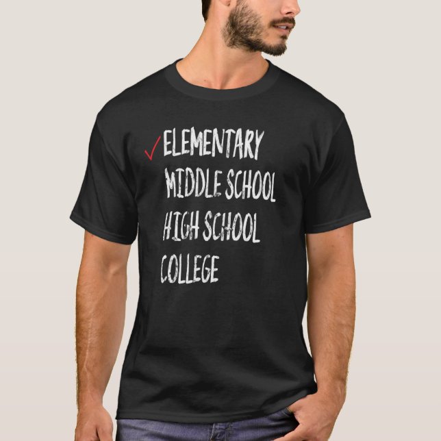 6e Klass Studenten 2023 - Elementära Studenten T Shirt (Framsida)
