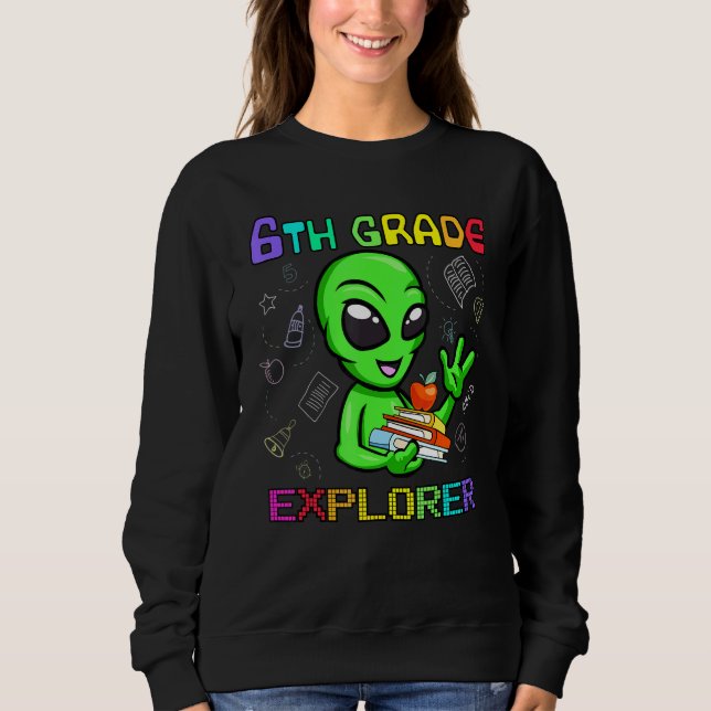 6e Klass Utforskaren Fantastisk Alien Back to scho T Shirt (Framsida)
