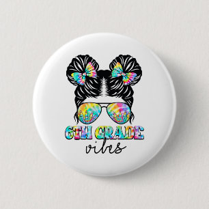 6e Klass Vibes Messy Hair Bun Girl Ck till skola F Knapp