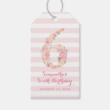 6e Rosa Vattenfärgsfärg Blommigt SIX