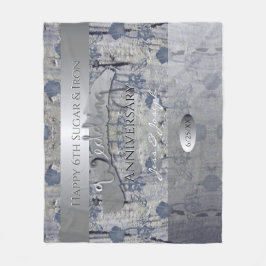 6e Sugar & Järn Bröllop-årsdag Fleece Blanket