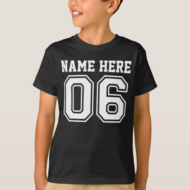6efödelsedag (anpassadebarnnamn) t shirt (Framsida)