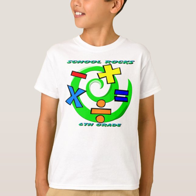 6eklassstenar - Mathsymboler Tee Shirt (Framsida)