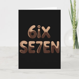 6ix Se7en Roligt 67 Six Seven Meme Kaffe Espresso  Kort