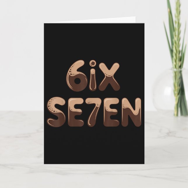6ix Se7en Roligt 67 Six Seven Meme Kaffe Espresso  Kort (Framsida)