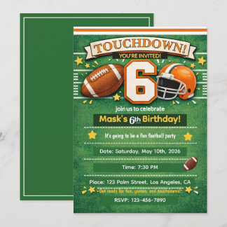 6th Birthday Sports Party Invitation Inbjudningar