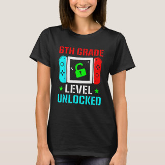 6th Grade Level Unlocked  Back To School Gamer Boy T Shirt