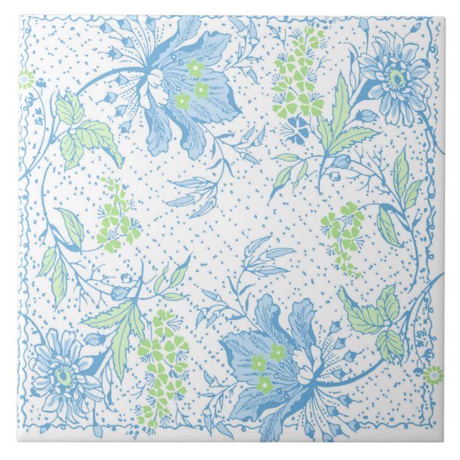 6x6 Damsel Floral Tile Kakelplatta (Framsidan)