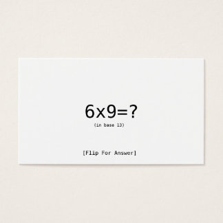 6x9=? visitkort