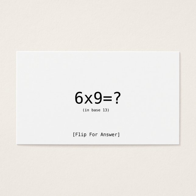 6x9=? visitkort (Framsidan)