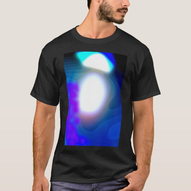 7003 Abstrakt av blått och Lila T Shirt (Framsida)