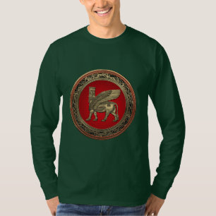 [700] Assyrian Winged Bull - Guld Lamassu T Shirt