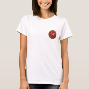 [700] Assyrian Winged Bull - Guld Lamassu T Shirt