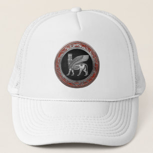 [700] Assyrian Winged Bull - Silver Lamassu Keps