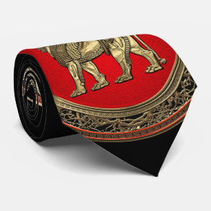 [700] Assyriansk vind Lejon - Guld Lamassu Slips