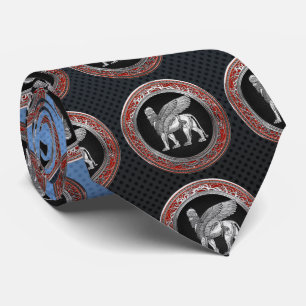 [700] Assyriansk vind Lejon - Silver Lamassu Slips