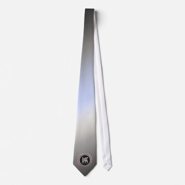 [700] Babyloniska Winged Bull [Silver] [3D] Slips (Framsida)