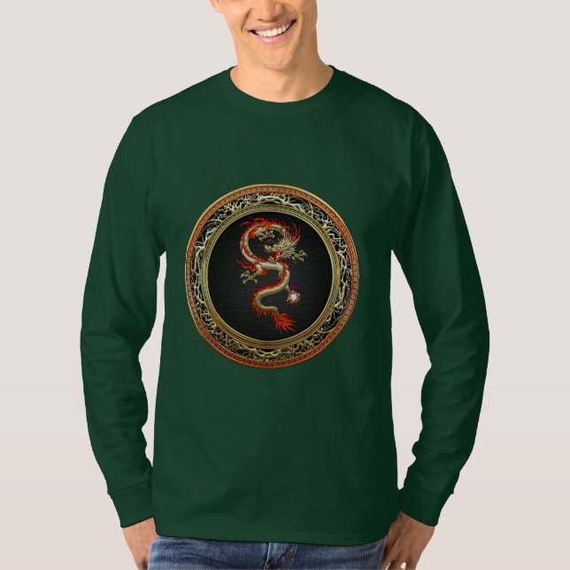 [700] Golden Chinese Dragon Fucanglong Tee (Framsida)