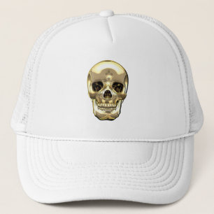 [700] Golden Human Skull Keps