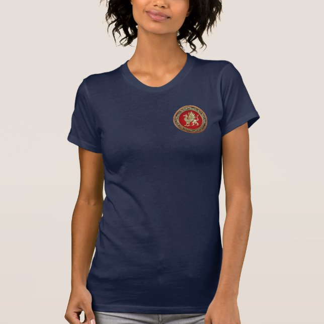 [700] Helig Guld Griffin T-shirt (Framsida)