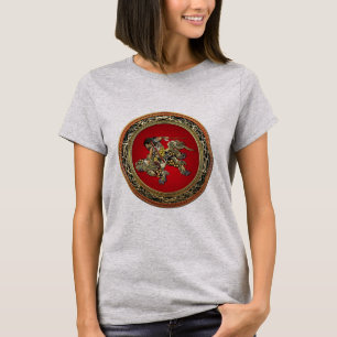 [700] Hokusai - Shoki Riding Shishi Lejon T-shirt