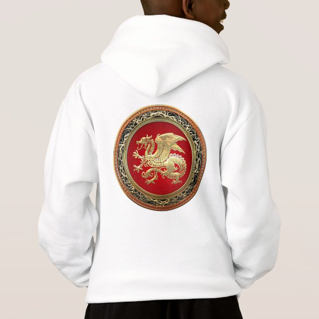 [700] Islands Dragon, Landvæ ttir [Guld] Tee Shirt (Baksida)